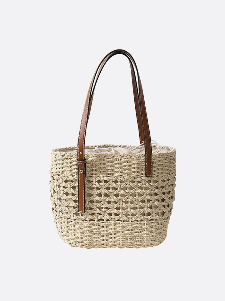 Cabas en corde beige