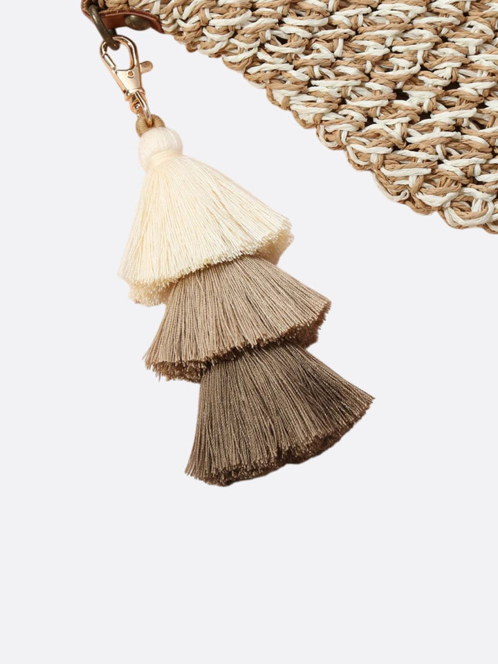 Pompon pour sac marron clair