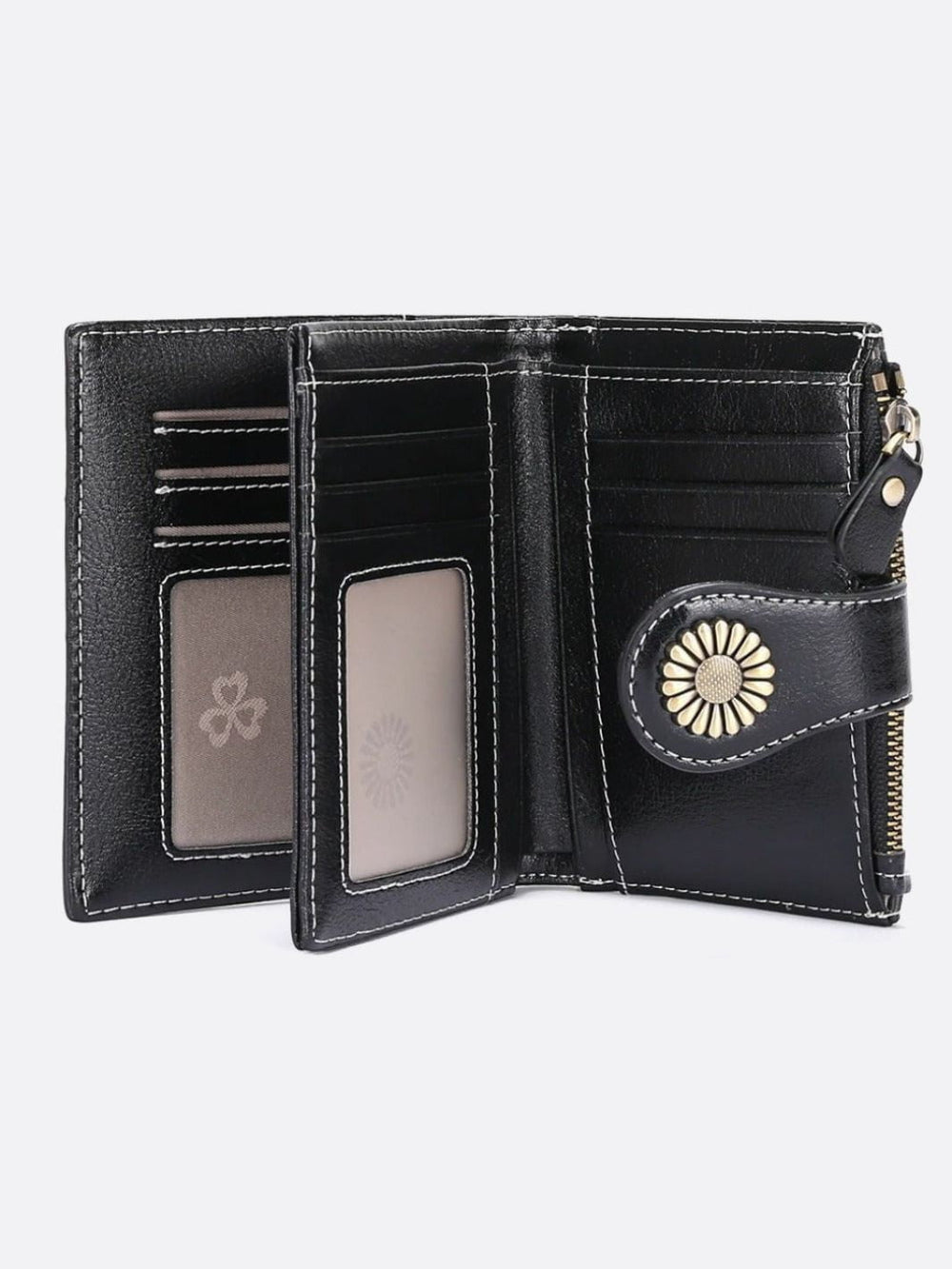 portefeuille cuir noir femme