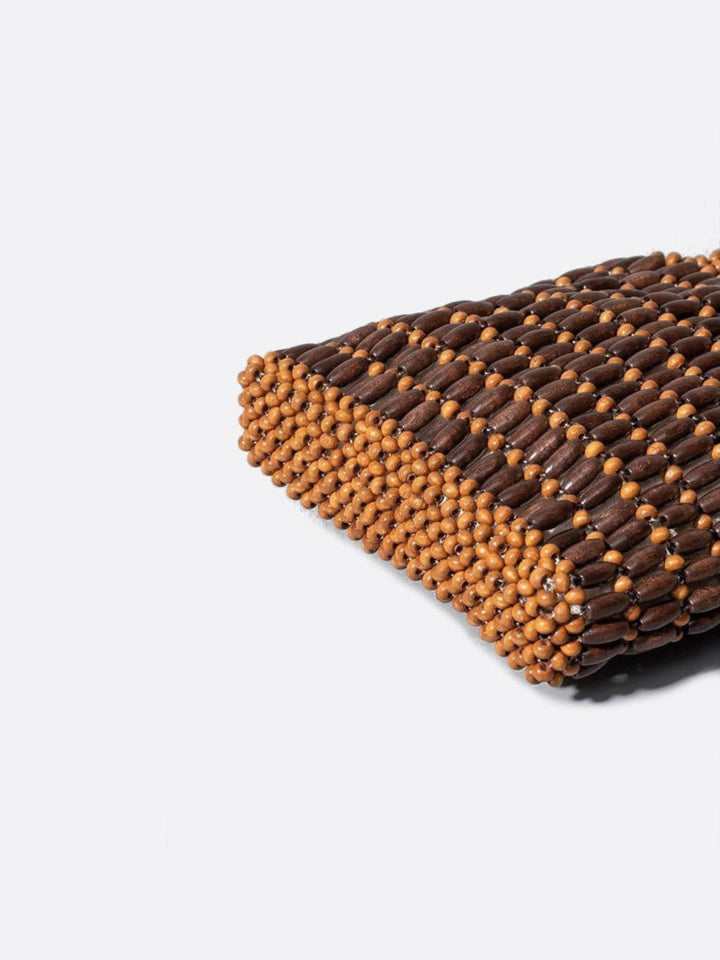 Wooden bead handbag