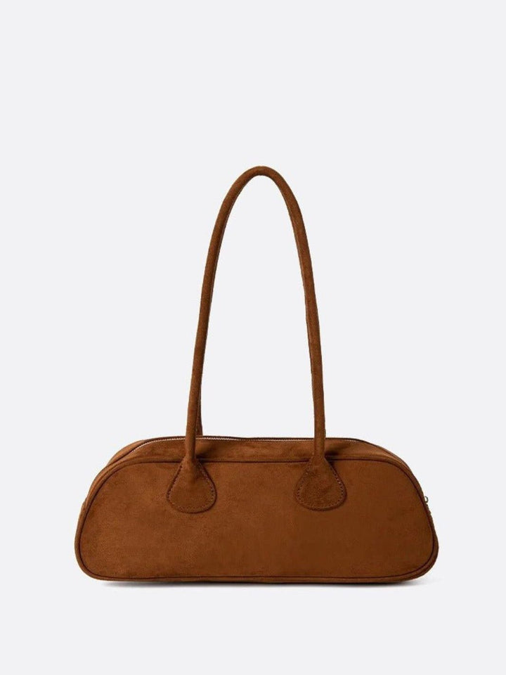 Sac baguette daim marron