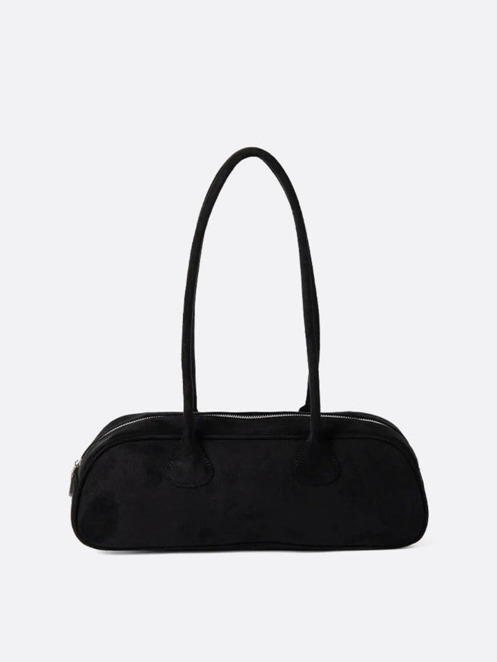 Sac baguette daim noir