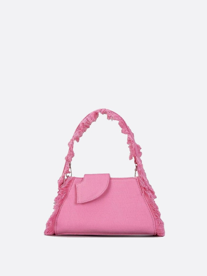 Sac baguette jean rose