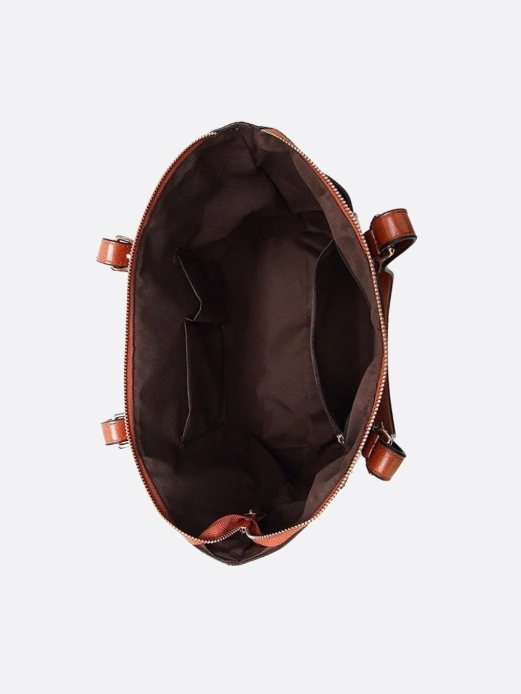 Camel leather tote bag