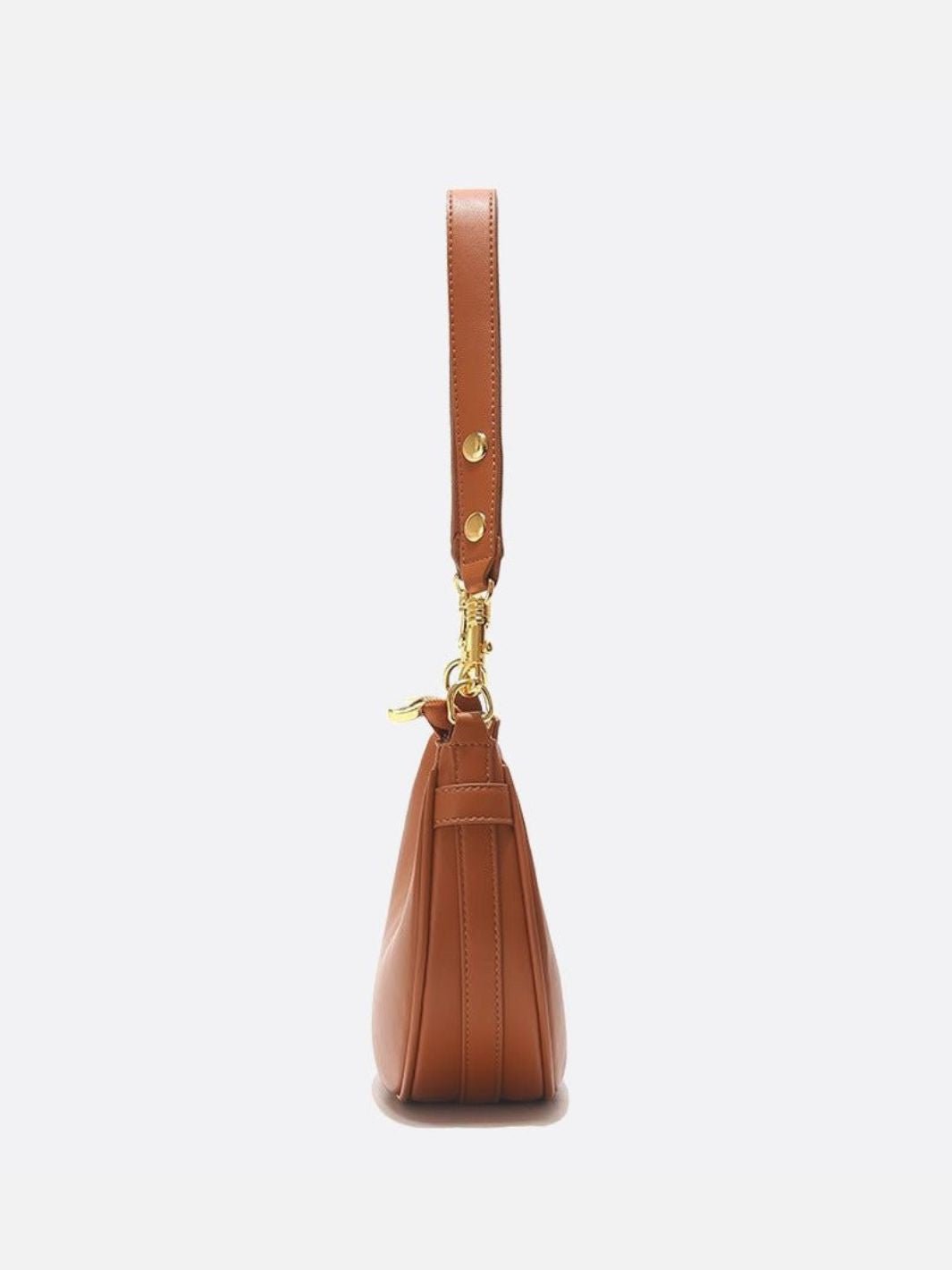 Half-moon leather shoulder bag 