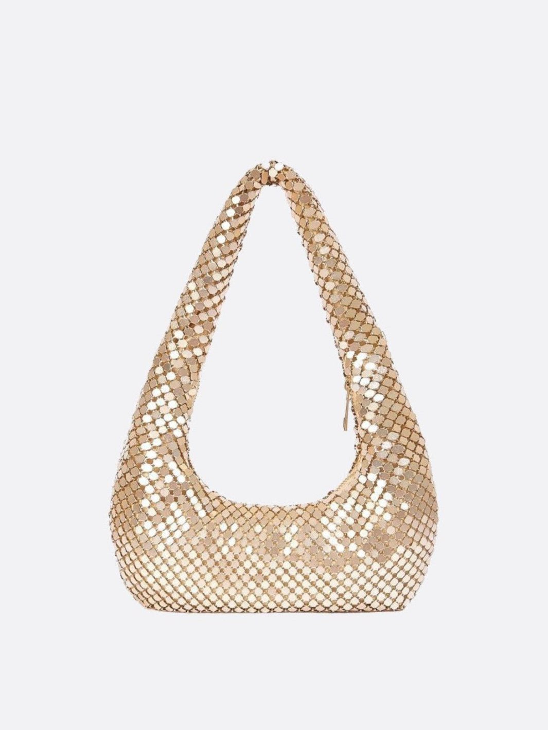 Sac épaule sequin doré