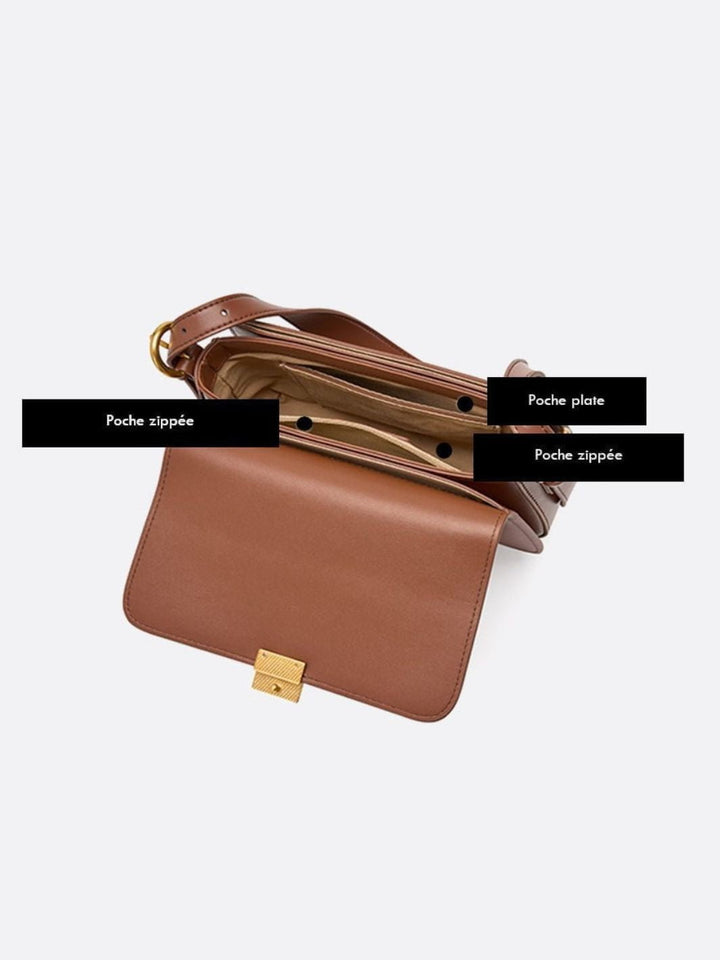 Leather shoulder bag