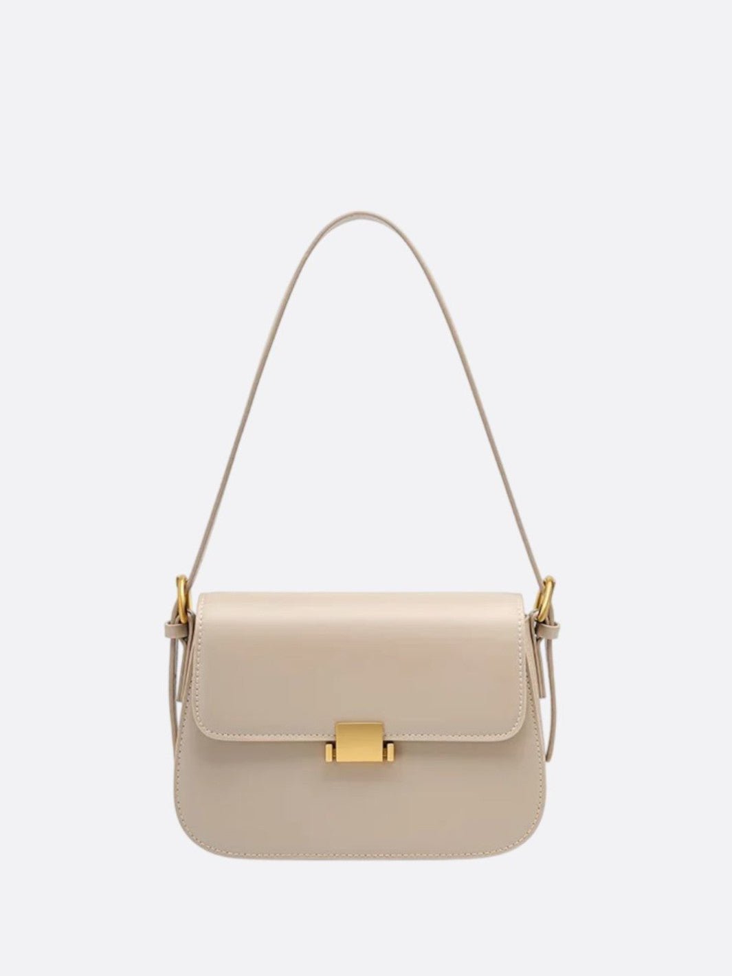 sac épaule cuir beige clair