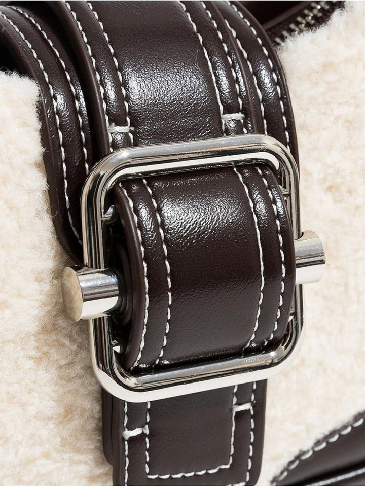 Fur and leather bag