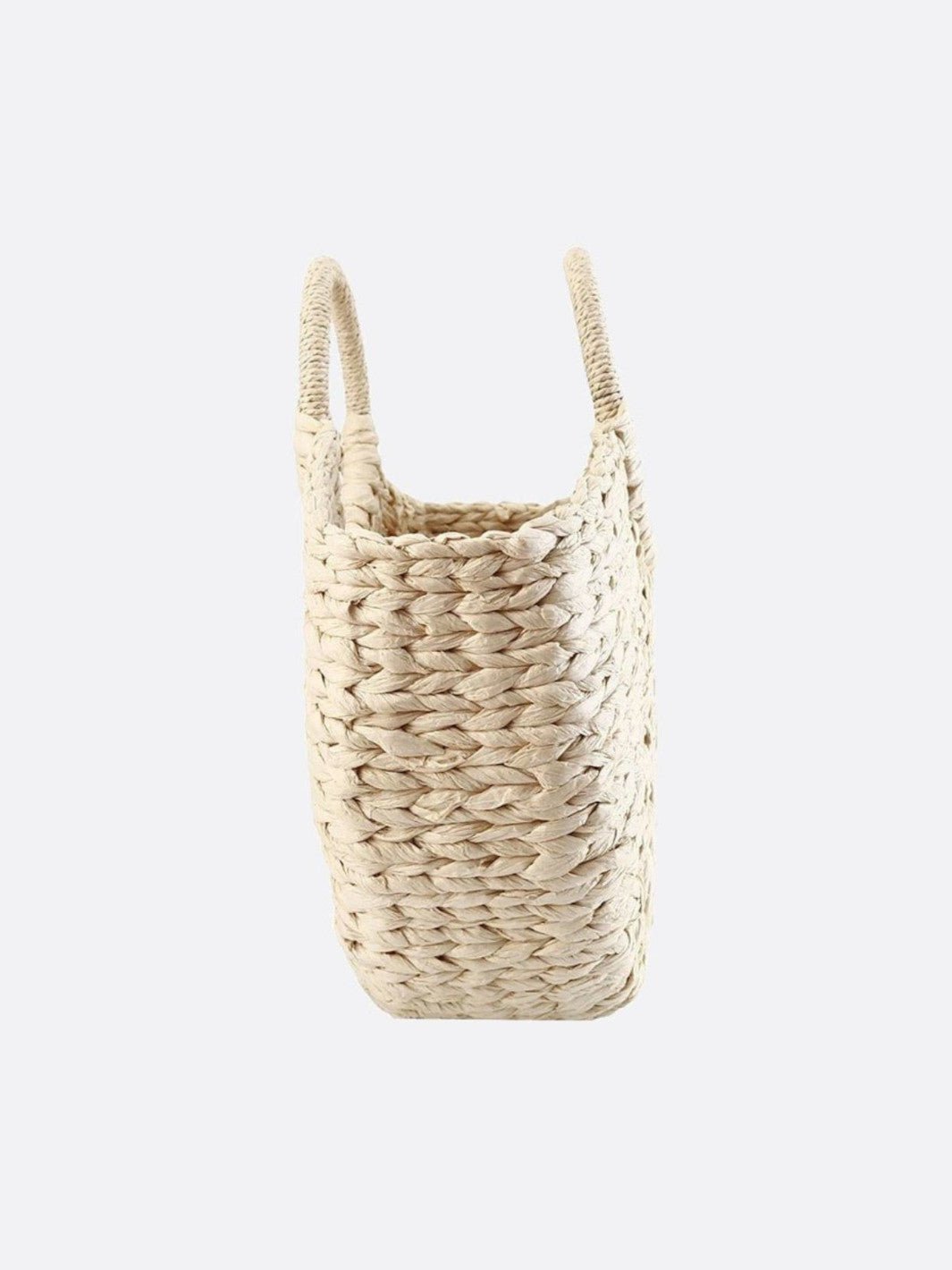 White wicker basket bag